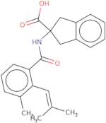 2-[3-Methyl-2-(2-methylprop-1-en-1-yl)benzamido]-2,3-dihydro-1H-indene-2-carboxylic acid