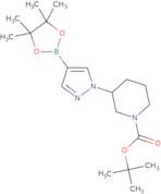 tert-Butyl 3-[4-(Tetramethyl-1,3,2-dioxaborolan-2-yl)-1H-pyrazol-1-yl]piperidine-1-carboxylate
