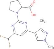 1-[4-(Difluoromethyl)-6-(1,3-dimethyl-1H-pyrazol-4-yl)pyrimidin-2-yl]pyrrolidine-2-carboxylic acid