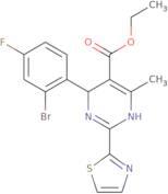 Ethyl 4-(2-bromo-4-fluorophenyl)-6-methyl-2-(thiazol-2-yl)-1,4-dihydropyrimidine-5-carboxylate