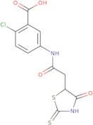 2-Chloro-5-{[(2-mercapto-4-oxo-4,5-dihydro-1,3-thiazol-5-yl)acetyl]amino}benzoic acid