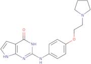 3,7-Dihydro-2-[[4-[2-(1-pyrrolidinyl)ethoxy]phenyl]amino]-4H-pyrrolo[2,3-d]pyrimidin-4-one