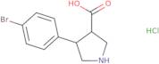 (3R,4S)-4-(4-Bromophenyl)pyrrolidine-3-carboxylic acid hydrochloride