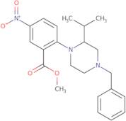 Methyl 2-[4-benzyl-2-(propan-2-yl)piperazin-1-yl]-5-nitrobenzoate