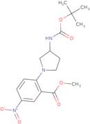 Methyl 2-(3-{[(tert-butoxy)carbonyl]-amino}pyrrolidin-1-yl)-5-nitrobenzoate