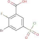 3-Bromo-2-fluoro-5-(chlorosulfonyl)benzoic acid
