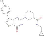 N-(Cyclopropylmethyl)-1-[7-(4-methylphenyl)-4-oxo-3,4-dihydrothieno[3,2-d]pyrimidin-2-yl]piperid...