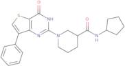 N-Cyclopentyl-1-(4-oxo-7-phenyl-3,4-dihydrothieno[3,2-d]pyrimidin-2-yl)piperidine-3-carboxamide