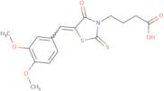 4-{5-[(3,4-Dimethoxyphenyl)methylidene]-4-oxo-2-sulfanylidene-1,3-thiazolidin-3-yl}butanoic acid