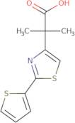 2-Methyl-2-[2-(thiophen-2-yl)-1,3-thiazol-4-yl]propanoic acid