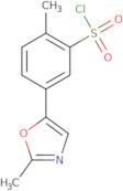 2-Methyl-5-(2-methyloxazol-5-yl)benzene-1-sulfonyl chloride