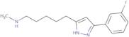 {5-[3-(3-Fluorophenyl)-1H-pyrazol-5-yl]pentyl}(methyl)amine