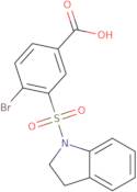 4-Bromo-3-(2,3-dihydro-1H-indole-1-sulfonyl)benzoic acid