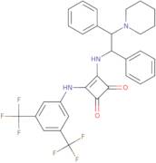 3-((3,5-Bis(trifluoromethyl)phenyl)amino)-4-(((1S,2S)-1,2-diphenyl-2-(piperidin-1-yl)ethyl)amino)c…