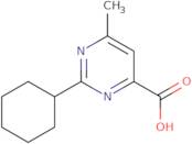 2-Cyclohexyl-6-methylpyrimidine-4-carboxylic acid