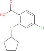 4-Chloro-2-(cyclopentylsulfanyl)benzoic acid