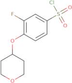 3-Fluoro-4-(oxan-4-yloxy)benzene-1-sulfonyl chloride