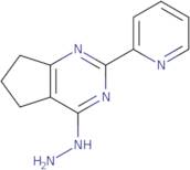 2-{4-Hydrazinyl-5H,6H,7H-cyclopenta[D]pyrimidin-2-yl}pyridine