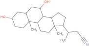 (3α,5β,7β)-3,7-Dihydroxy-24-norcholane-23-nitrile