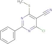 4-Chloro-6-(methylthio)-2-phenylpyrimidine-5-carbonitrile