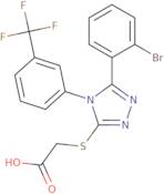 2-{[5-(2-Bromophenyl)-4-[3-(trifluoromethyl)phenyl]-4H-1,2,4-triazol-3-yl]sulfanyl}acetic acid