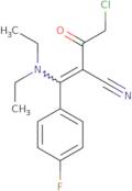 4-Chloro-2-[(diethylamino)(4-fluorophenyl)methylidene]-3-oxobutanenitrile