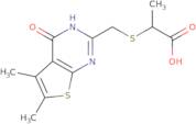 2-[({5,6-Dimethyl-4-oxo-3H,4H-thieno[2,3-d]pyrimidin-2-yl}methyl)sulfanyl]propanoic acid