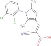 2-Cyano-3-[1-(2,3-dichlorophenyl)-2,5-dimethylpyrrol-3-yl]prop-2-enoic acid