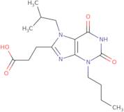 3-[3-Butyl-7-(2-methylpropyl)-2,6-dioxo-2,3,6,7-tetrahydro-1H-purin-8-yl]propanoic acid