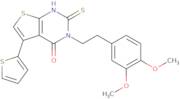 3-[2-(3,4-Dimethoxyphenyl)ethyl]-2-sulfanyl-5-(thiophen-2-yl)-3H,4H-thieno[2,3-d]pyrimidin-4-one