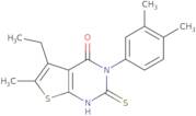 3-(3,4-Dimethylphenyl)-5-ethyl-6-methyl-2-sulfanyl-3H,4H-thieno[2,3-d]pyrimidin-4-one