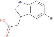 2-(5-Bromo-2,3-dihydro-1H-indol-3-yl)acetic acid