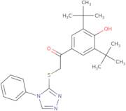 1-(3,5-Di-tert-butyl-4-hydroxyphenyl)-2-((4-phenyl-4H-1,2,4-triazol-3-yl)thio)ethanone