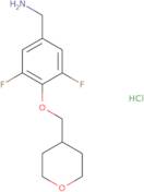 [3,5-Difluoro-4-(oxan-4-ylmethoxy)phenyl]methanamine hydrochloride