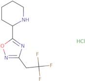 2-[3-(2,2,2-Trifluoroethyl)-1,2,4-oxadiazol-5-yl]piperidine hydrochloride