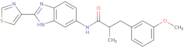 3-(3-Methoxyphenyl)-2-methyl-N-[2-(1,3-thiazol-4-yl)-3H-benzimidazol-5-yl]propanamide