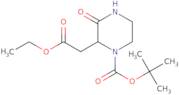 2-Ethoxycarbonylmethyl-3-oxo-piperazine-1-carboxylic acid tert-butyl ester