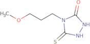 4-(3-Methoxypropyl)-5-sulfanylidene-1,2,4-triazolidin-3-one