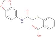 2-({[(1,3-Dioxaindan-5-yl)carbamoyl]methyl}sulfanyl)benzoic acid