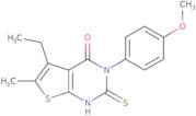 5-Ethyl-3-(4-methoxyphenyl)-6-methyl-2-sulfanyl-3H,4H-thieno[2,3-d]pyrimidin-4-one