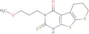 4-(3-Methoxypropyl)-5-sulfanyl-8,10-dithia-4,6-diazatricyclo[7.4.0.0,2,7]trideca-1(9),2(7),5-tri...