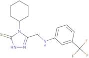 4-Cyclohexyl-5-({[3-(trifluoromethyl)phenyl]amino}methyl)-4H-1,2,4-triazole-3-thiol