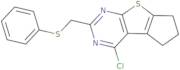 12-Chloro-10-[(phenylsulfanyl)methyl]-7-thia-9,11-diazatricyclo[6.4.0.0,2,6]dodeca-1(12),2(6),8,10…