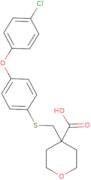 4-(((4-(4-chlorophenoxy)phenyl)thio)methyl)tetrahydro-2H-pyran-4-carboxylic acid