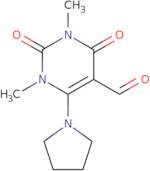 1,3-Dimethyl-2,4-dioxo-6-(pyrrolidin-1-yl)-1,2,3,4-tetrahydropyrimidine-5-carbaldehyde