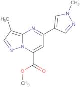 Methyl 3-methyl-5-(1-methyl-1H-pyrazol-4-yl)pyrazolo[1,5-a]pyrimidine-7-carboxylate