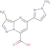 3-Methyl-5-(1-methyl-1H-pyrazol-3-yl)pyrazolo[1,5-a]pyrimidine-7-carboxylic acid