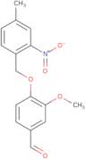 3-Methoxy-4-[(4-methyl-2-nitrophenyl)methoxy]benzaldehyde