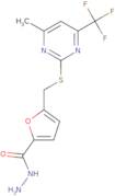 5-({[4-Methyl-6-(trifluoromethyl)pyrimidin-2-yl]sulfanyl}methyl)furan-2-carbohydrazide