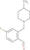 4-Fluoro-2-((4-methylpiperidin-1-yl)methyl)benzaldehyde